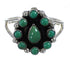 Turquoise Southwestern Silver Ring Size 8-1/4 YX85300