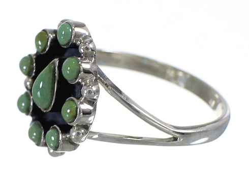 Silver Southwest Turquoise Ring Size 7-1/2 YX85308