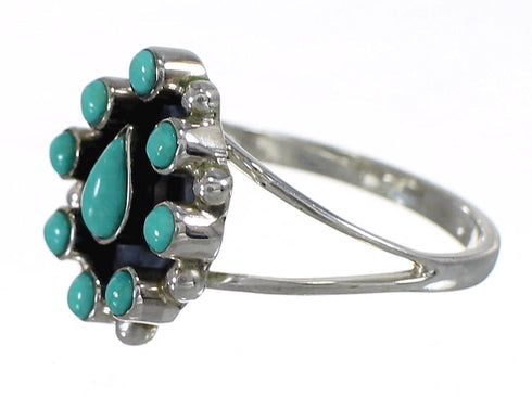 Sterling Silver Southwest Turquoise Ring Size 5-1/2 YX85311