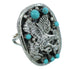 Turquoise Sterling Silver Eagle Ring Size 6-1/2 RX85623