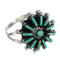 Southwestern Sterling Silver Turquoise Needlepoint Ring Size 6 QX84980