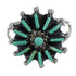 Southwestern Silver Turquoise Needlepoint Ring Size 5 QX84977