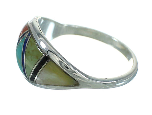 Silver Multicolor Southwest Ring Size 7-1/4 QX85675