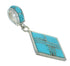 Turquoise Silver Southwestern Pendant QX83425