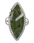 Genuine Sterling Silver Southwest Turquoise Opal Ring Size 5-3/4 QX85862