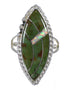 Genuine Sterling Silver Southwestern Turquoise Opal Ring Size 6-1/2 QX85863