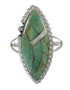 Southwest Authentic Sterling Silver Turquoise Opal Ring Size 7-1/2 QX85868