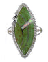 Southwestern Authentic Sterling Silver Turquoise Opal Ring Size 6 QX85869