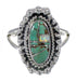 Southwestern Turquoise Opal Silver Ring Size 6-3/4 QX85912