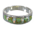 Southwestern Sterling Silver Turquoise Opal Inlay Ring Size 5 QX85948