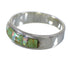 Southwest Genuine Sterling Silver Turquoise Opal Inlay Ring Size 7-1/4 QX85955