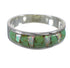 Turquoise Opal Inlay Southwestern Silver Ring Size 7-1/2 QX85979
