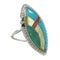 Southwestern Multicolor Authentic Sterling Silver Ring Size 4-1/2 YX84034