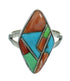 Silver Multicolor Whiterock Ring Size 6-3/4 YX84056