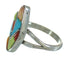 Sterling Silver And Multicolor Whiterock Ring Size 7-1/2 YX84101