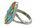 Multicolor Genuine Sterling Silver Whiterock Ring Size 7 YX84123