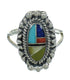 Multicolor And Sterling Silver Southwestern Ring Size 6-1/4 YX84231