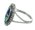 Silver Southwest Multicolor Inlay Ring Size 7 YX84347
