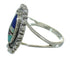 Multicolor Inlay Southwest Silver Ring Size 7-1/4 YX84382