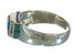 Genuine Sterling Silver Multicolor Inlay Southwestern Ring Size 8-1/4 YX84440
