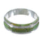 Silver Turquoise Inlay Southwestern Ring Size 7-1/2 AX86742