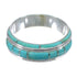 Sterling Silver Southwestern Turquoise Jewelry Ring Size 6-1/4 AX86790