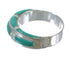 Turquoise And Opal Sterling Silver Ring Size 7-3/4 AX86818