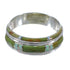 Southwest Turquoise And Opal Genuine Sterling Silver Ring Size 7-1/2 AX86854