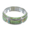 Southwestern Turquoise And Opal Sterling Silver Ring Size 4-1/2 AX86889