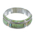 Southwestern Turquoise And Opal Sterling Silver Ring Size 4-1/2 AX86889