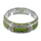 Southwestern Turquoise And Opal Inlay Sterling Silver Ring Size 7-3/4 AX86892