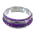 Magenta Turquoise Inlay Sterling Silver Southwestern Ring Size 6-1/2 AX87111