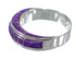 Magenta Turquoise Sterling Silver Ring Size 7-1/2 AX87107