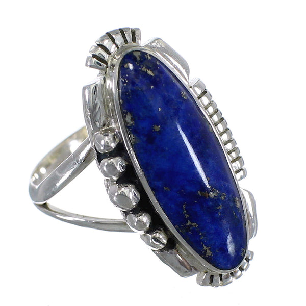 Lapis Silver Southwest Ring Size 4-1/2 QX86656