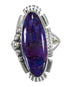Magenta Turquoise Silver Southwestern Ring Size 5-1/4 QX86637