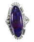 Magenta Turquoise Sterling Silver Southwestern Ring Size 5-3/4 QX86640