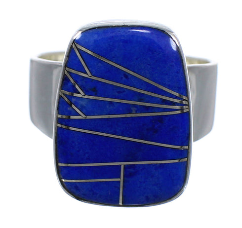 Lapis Silver Southwestern Ring Size 5-1/4 AX92362