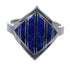 Silver Jewelry Lapis Southwestern Ring Size 7 AX92436