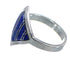 Silver Southwest Jewelry Lapis Ring Size 5-3/4 AX92428