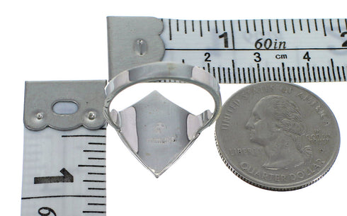 Silver Southwest Jewelry Lapis Ring Size 5-3/4 AX92428