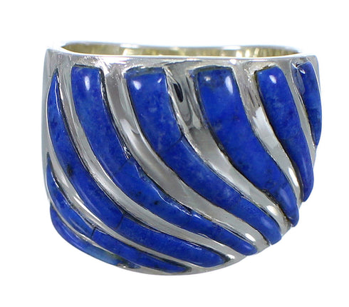 Authentic Sterling Silver Lapis Ring Size 6 RX92182