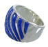 Authentic Sterling Silver Lapis Ring Size 6 RX92182