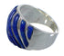 Authentic Sterling Silver Lapis Inlay Jewelry Ring Size 4-1/2 RX92204