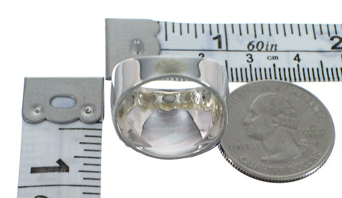 Authentic Sterling Silver Lapis Inlay Jewelry Ring Size 4-1/2 RX92204