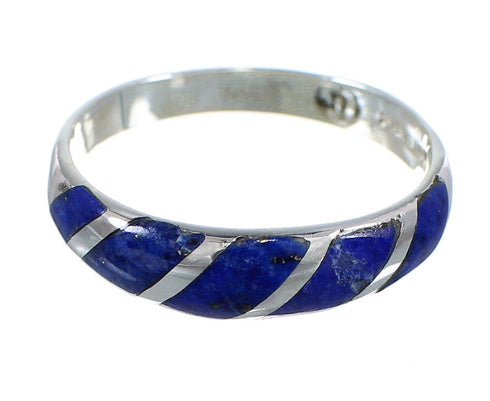 Lapis And Sterling Silver Southwest Ring Size 5-1/4 RX92150