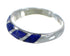 Southwest Lapis Sterling Silver Ring Size 6-1/2 RX92160