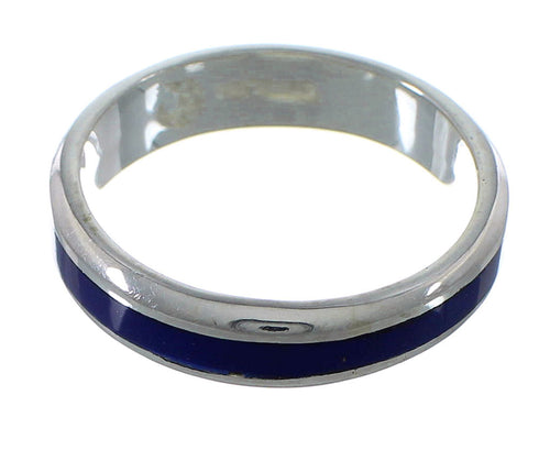 Southwestern Sterling Silver Lapis Ring Size 6-1/2 RX92271