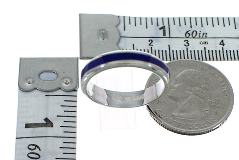 Southwestern Sterling Silver Lapis Ring Size 6-1/2 RX92271