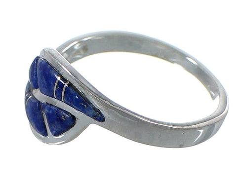 Southwestern Silver Lapis Ring Size 5-3/4 AX92509