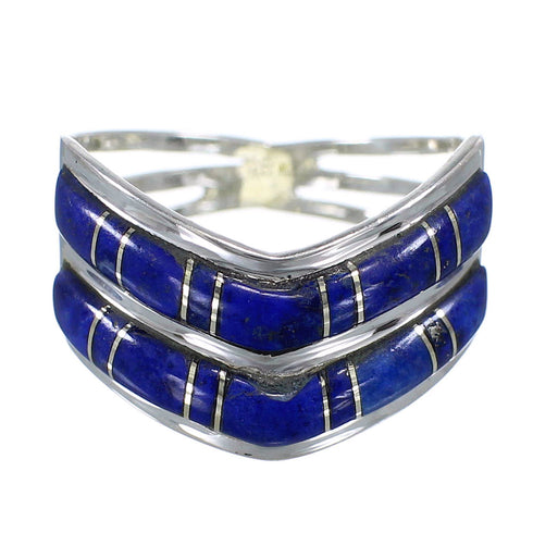 Sterling Silver Lapis Ring Size 6-3/4 FX93482